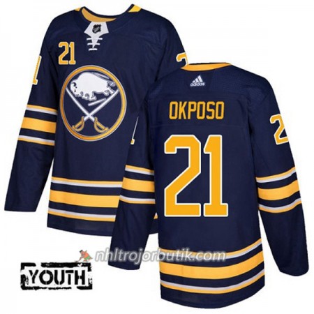 Barn Ishockey Buffalo Sabres Tröja Kyle Okposo 21 Adidas 2017-2018 Marinblå Authentic